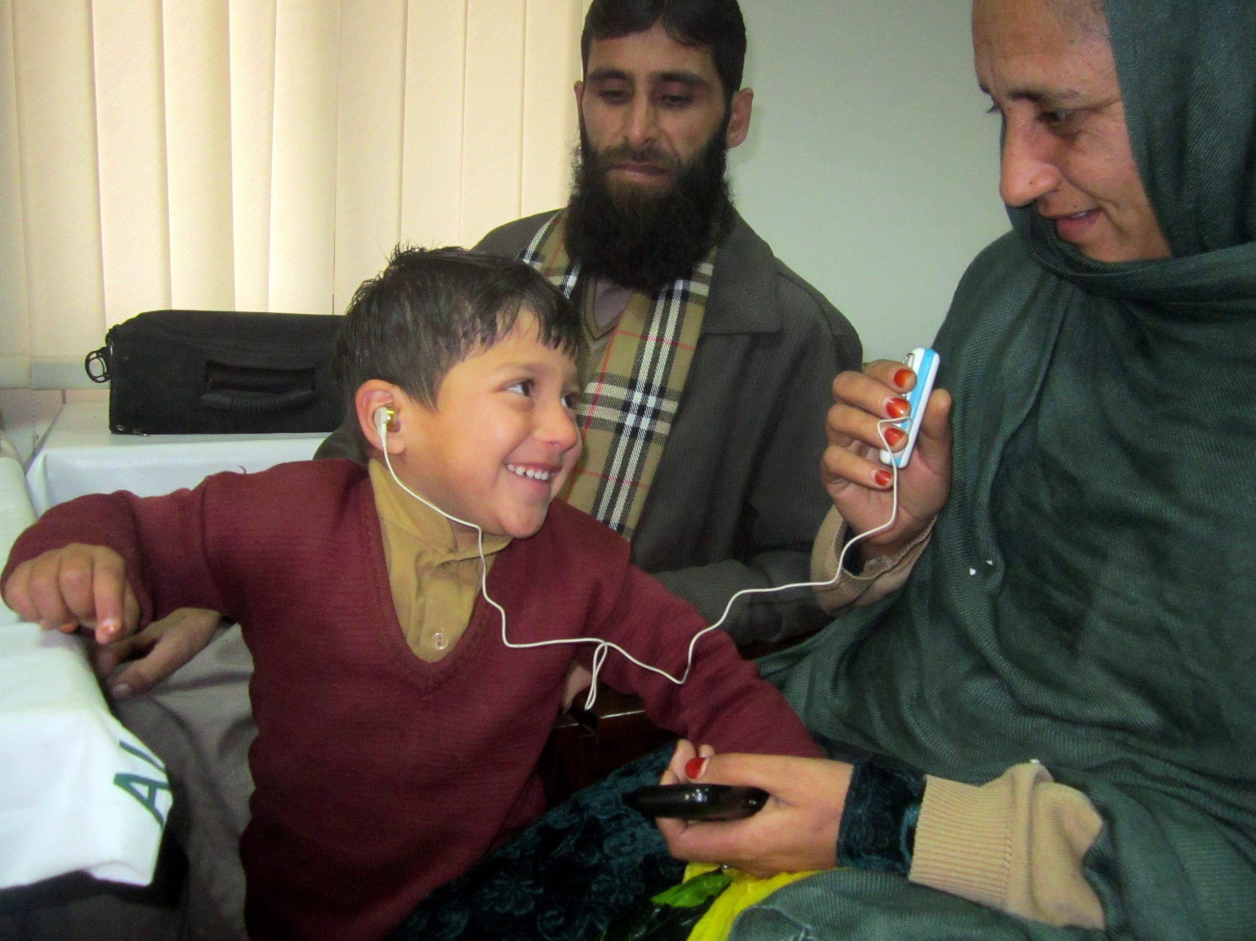 Kid with hearnig aid