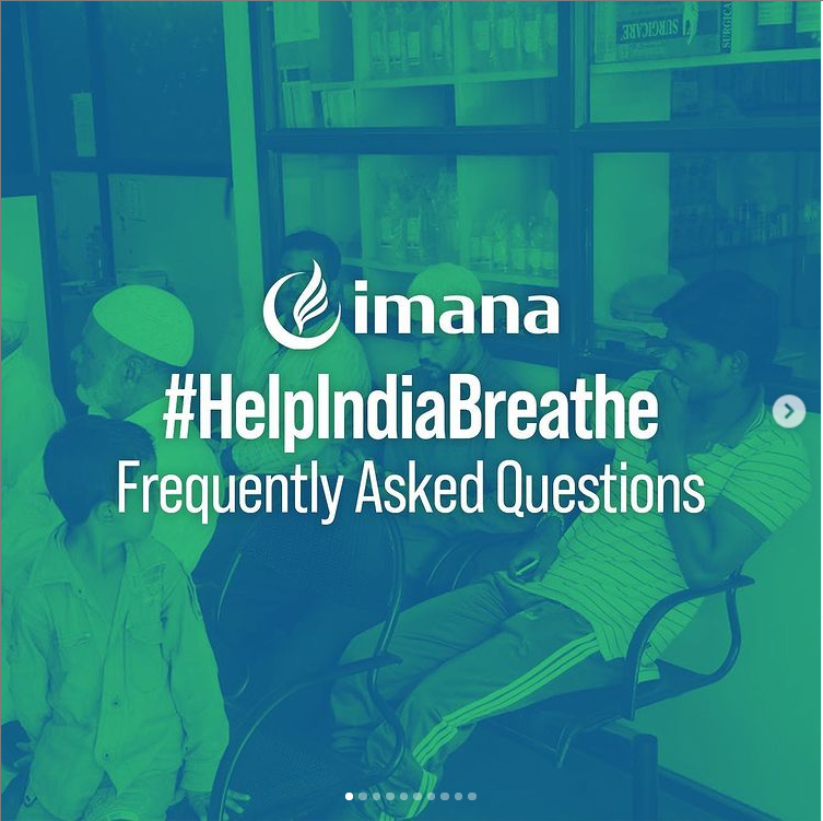 IMANA help india breathe campaign FAQ